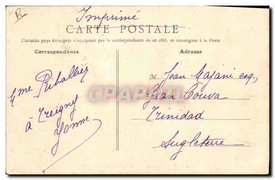 CPA Treigny Yonne Le Chateau feodal de Ratilly  — Back