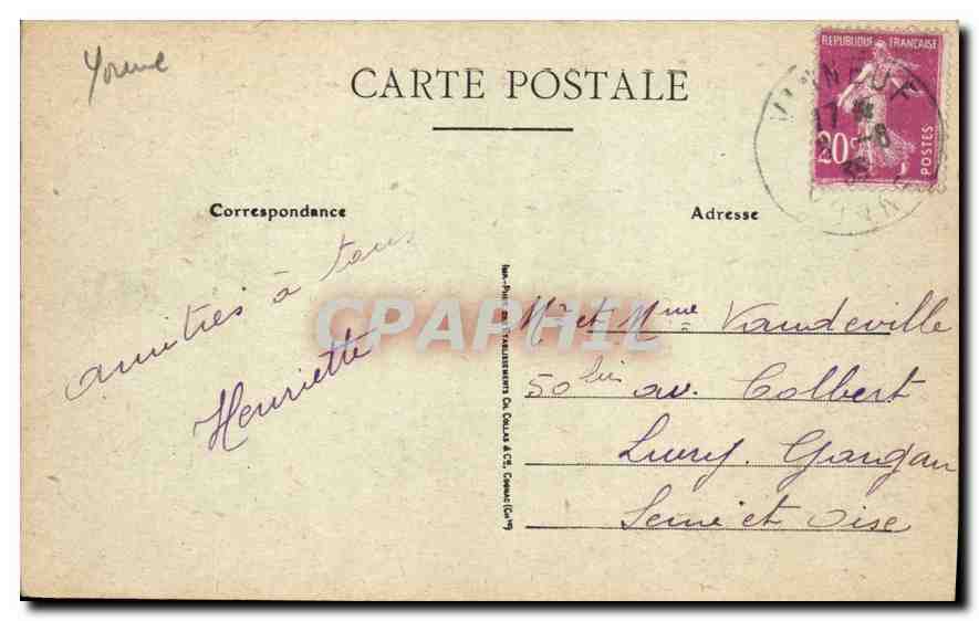 CPA Vinneuf Le Canal le Pont Morlaix  — Rückseite