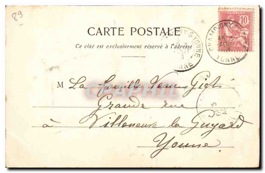 CPA Eglise de Champigny sur Yonne Yonne  — Back