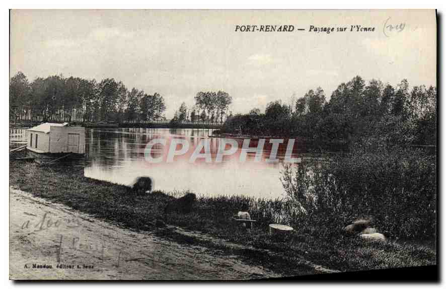 Port-Renard — Paysage sur l'Yonne — A. Mandon, éditeur à Sens