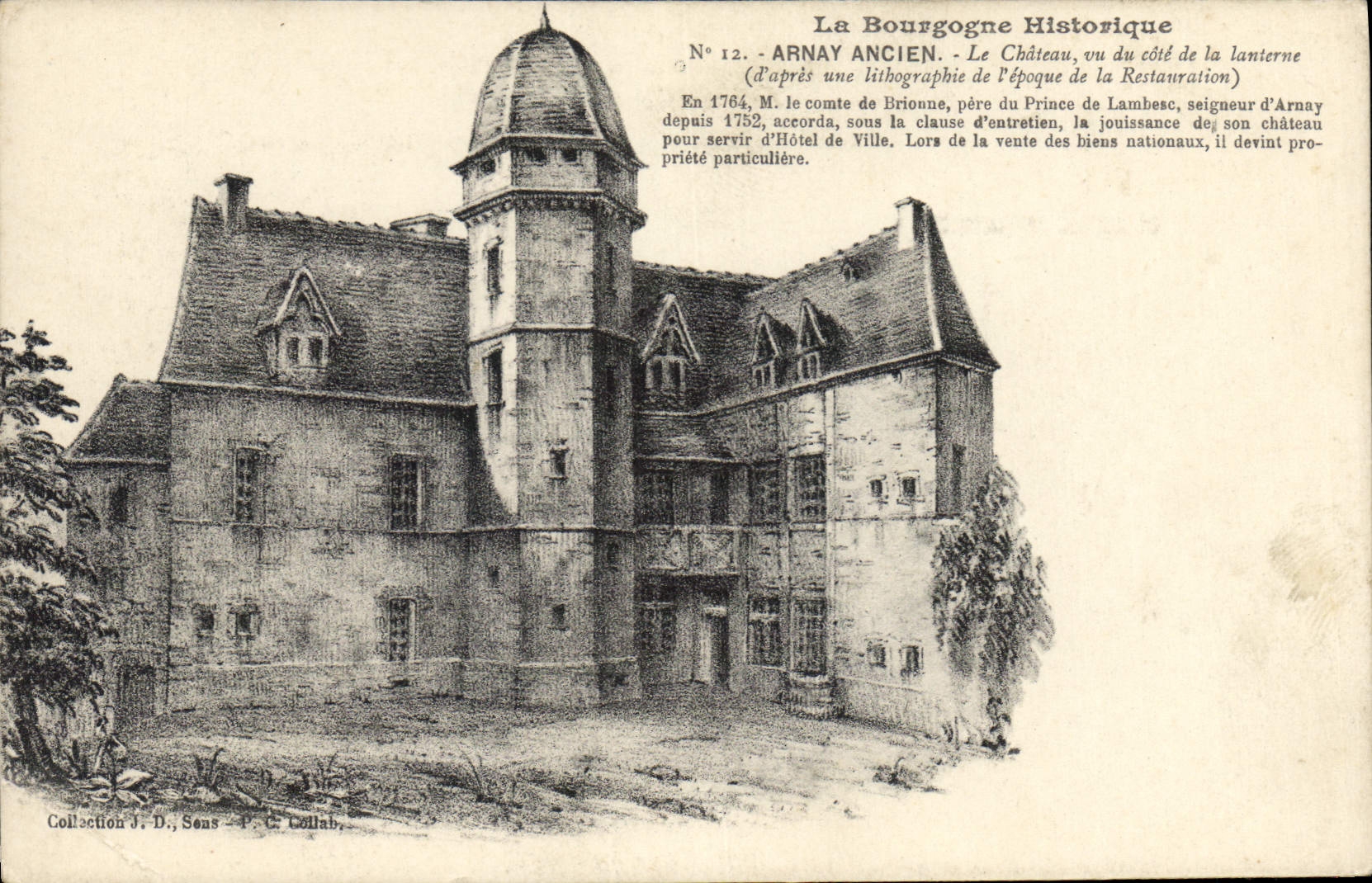 CPA La Bourgogne Historique Arnay Ancien Le Chateau vu du cote de la lanterns 