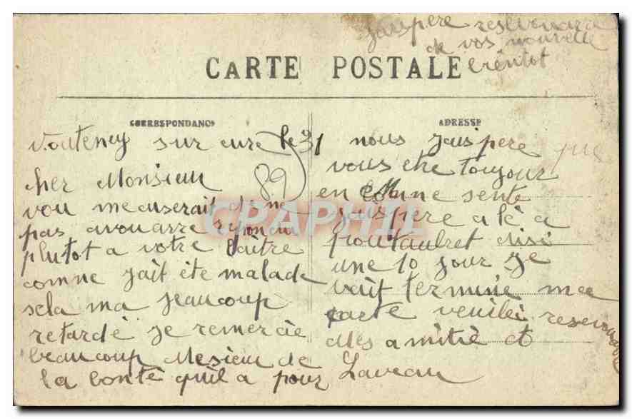 Vallée de la Cure — Voutenay — Le Château — Pothain, édit. Avallon — Verso