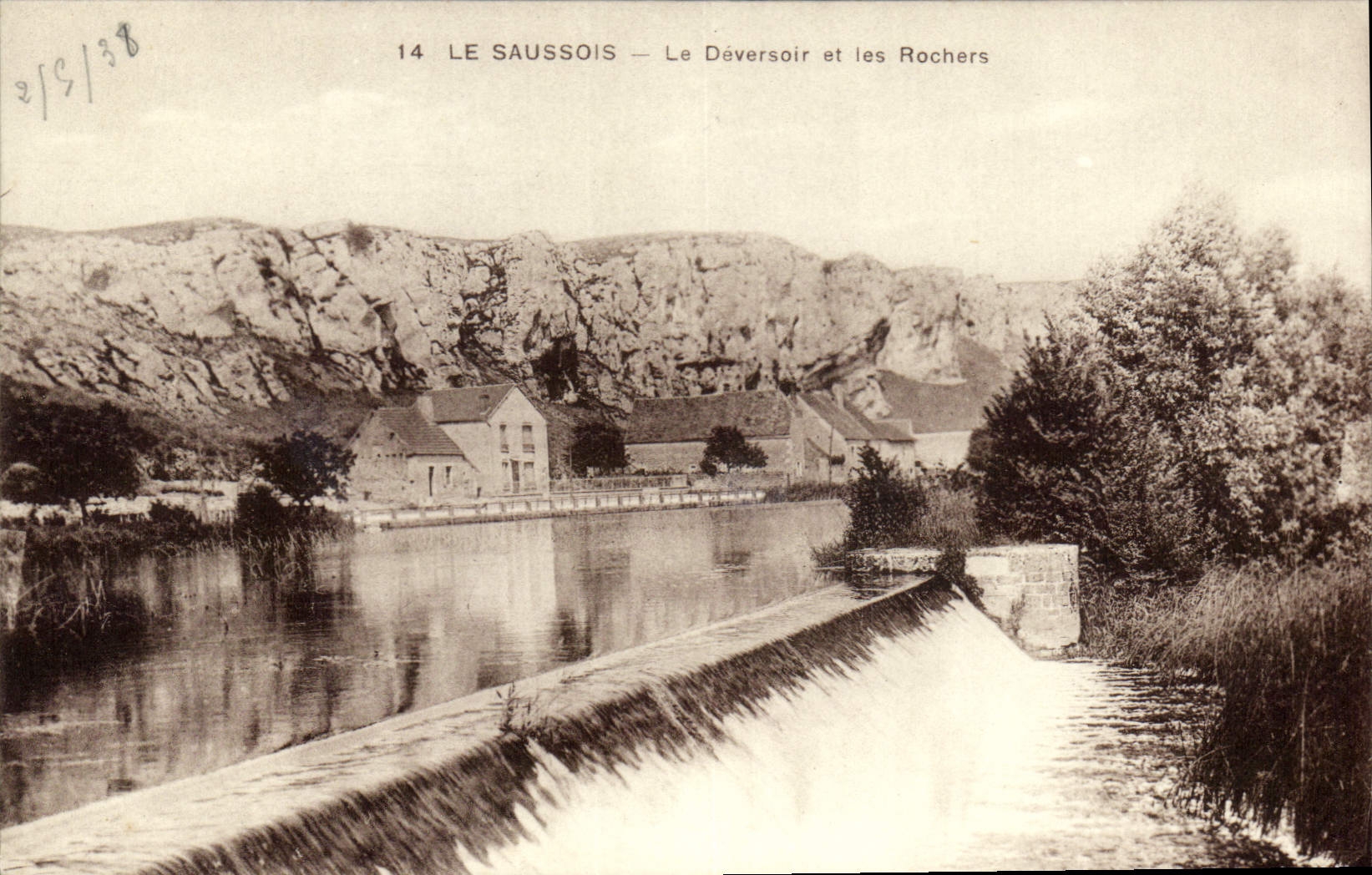 Le Saussois — Le Déversoir et les Rochers — Édition F. Br. Pap. T. Hilot, Auxerre