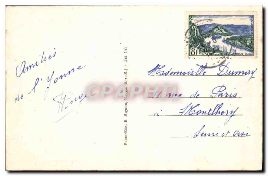 CPA La Chapelle Champigny Yonne Les bords de l'Yonne La Tuilerie  — Back