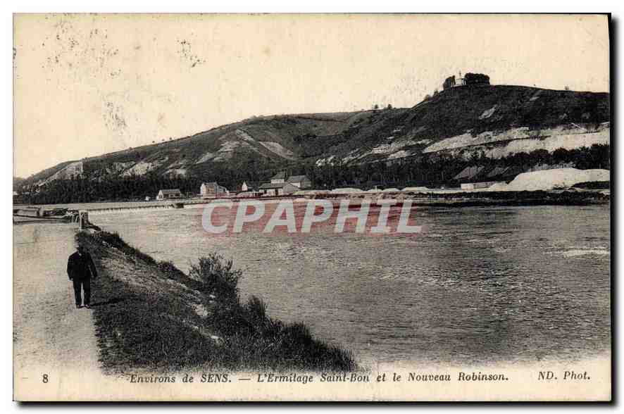 CPA Environs de Sens L'Ermitage Saint Bon et le Nouveau Robinson 