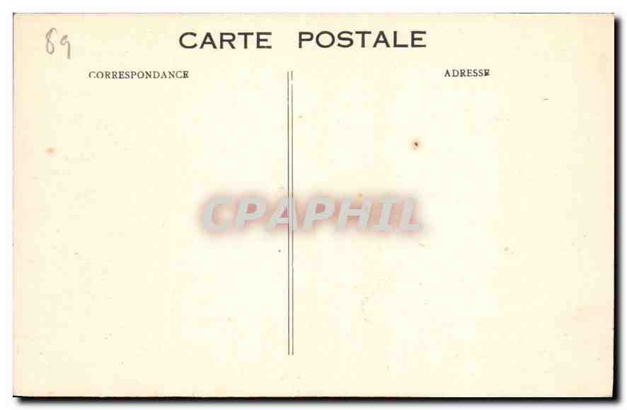 CPA Chateau de Villeblevin Yonne  — Back