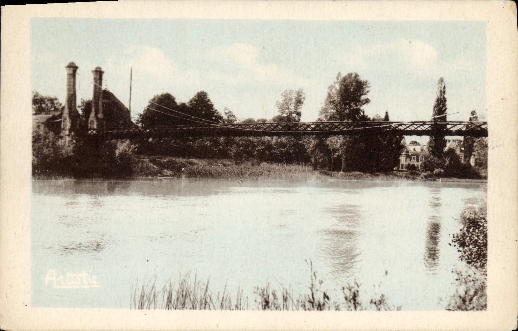 Cézy (Yonne) — Die Hängebrücke — Artistic, 177, boulevard Brune, Paris