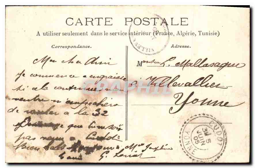 CPA Chapelle qui fat la Chambre de Sainte Alpais a Cudot Sainte Alpais Yonne  — Rückseite