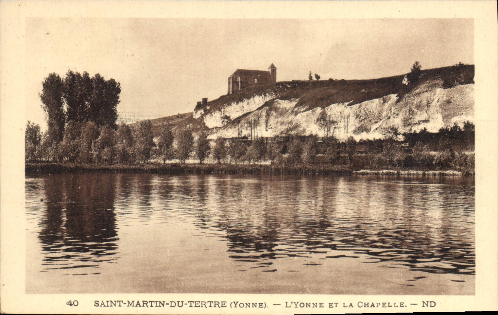 CPA Saint Martin du Tertre Yonne L'Yonne et la Chapelle 