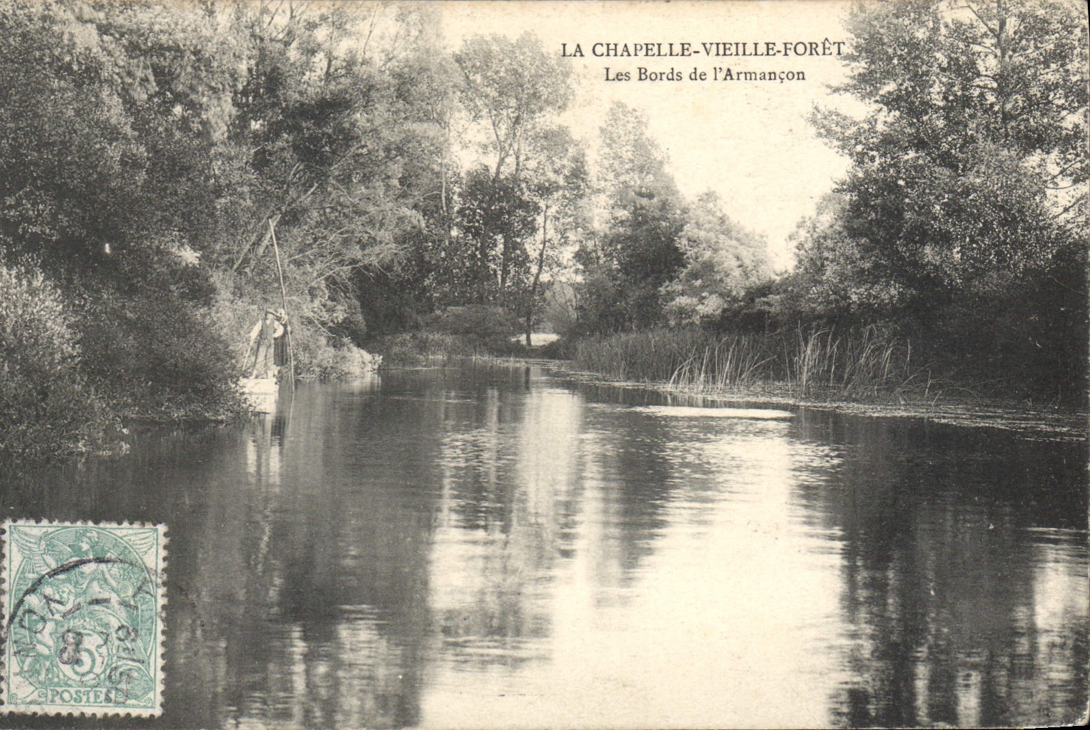 La Chapelle-Vieille-Forêt — Les Bords de l'Armançon — L. Durand, fabricant, Tournure