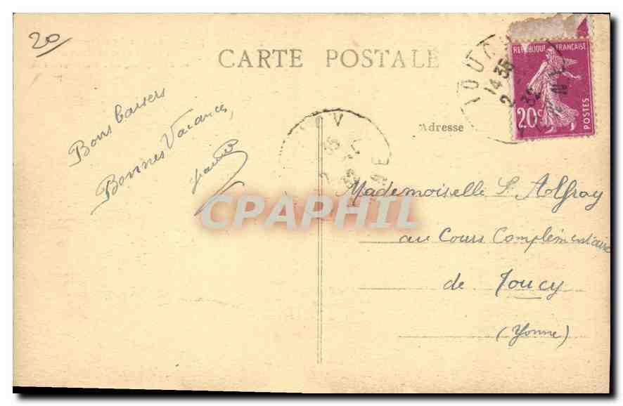 Chaumont (Yonne) — Le Château du Thabor vu de l'Étang des Martineries — Éditeur Lautier — Verso