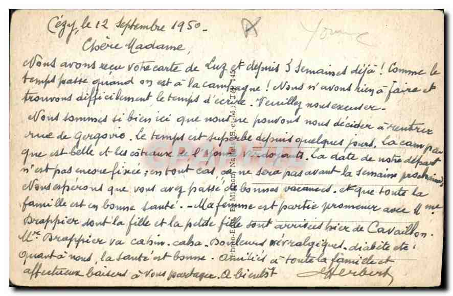 CEZY (Yonne) — Die Ufer der Yonne — E. Mignon, n° 4800 — Rückseite