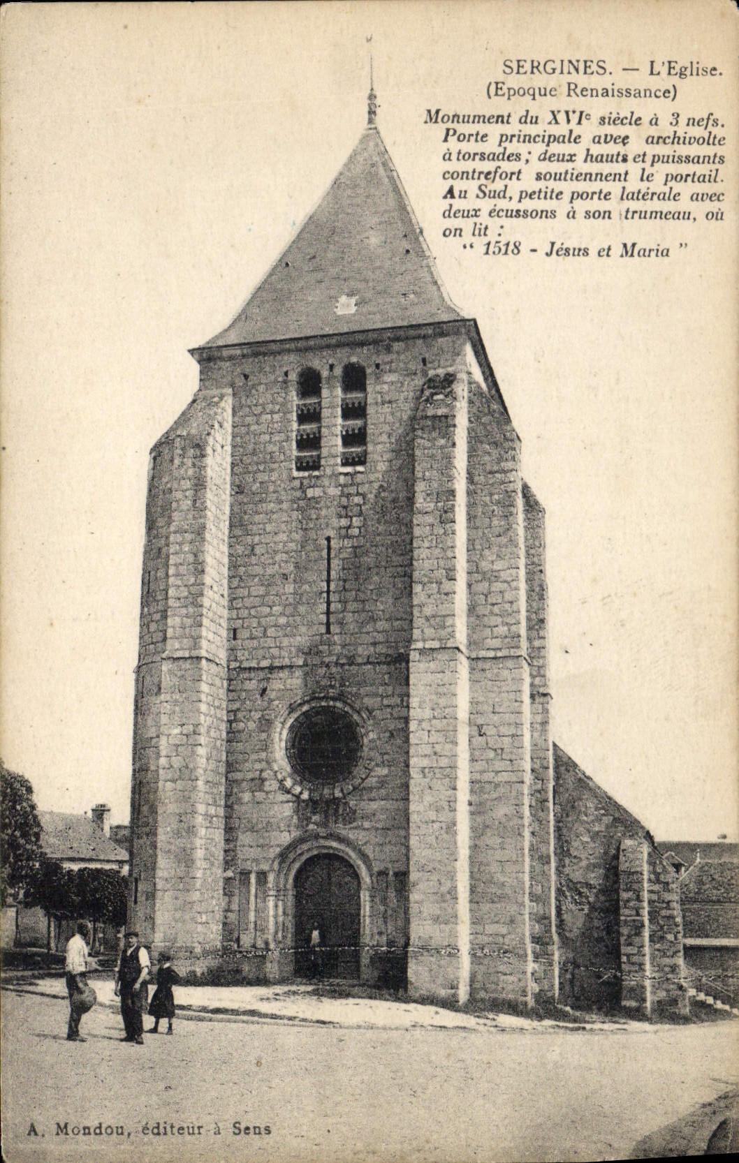 CPA Sergines L'Eglise Epoque Renaissance 