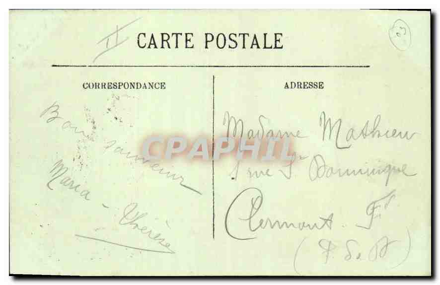 CPA Vichy Les Galeries Couveries et la Rue Cunin Gridaine  — Rückseite