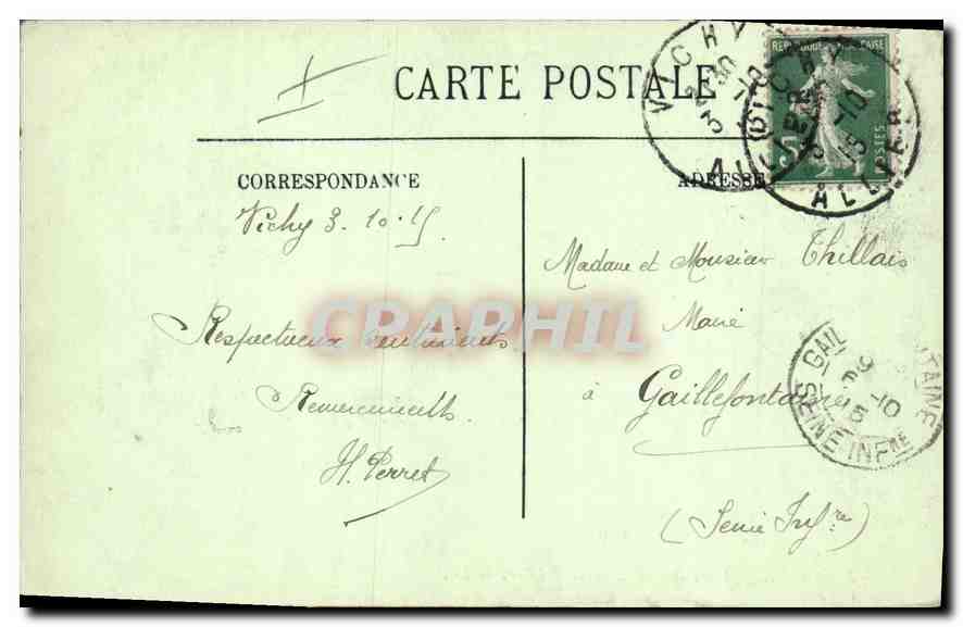 Vichy — Les Villas au Bord de l'Allier — LL. n°162 — Verso