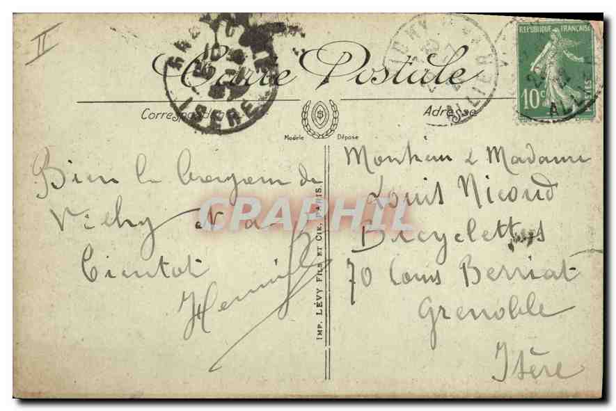Vichy — Rue Georges-Clémenceau (Anciennement rue de Nîmes) — LL — Verso