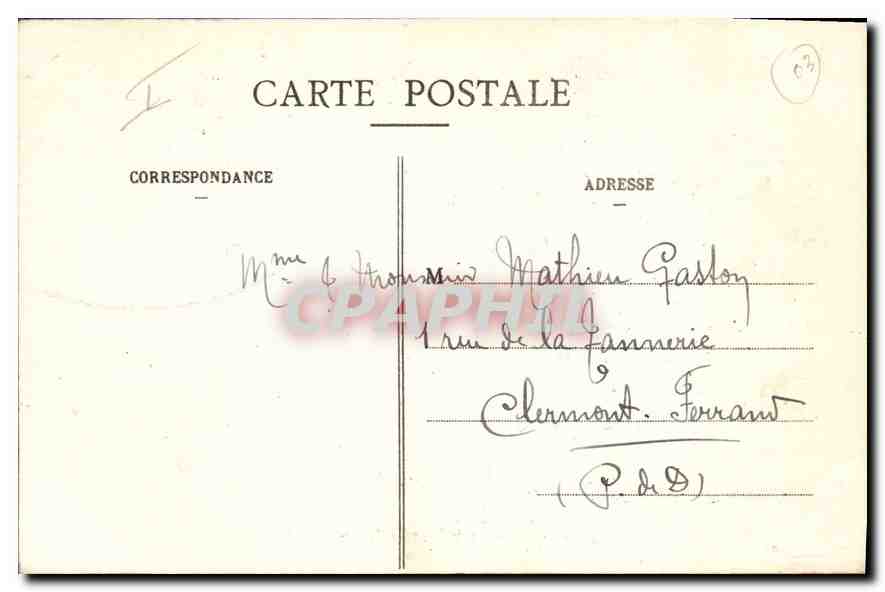 CPA Vichy Sur le Nouveau Parc La Cigale  — Rückseite