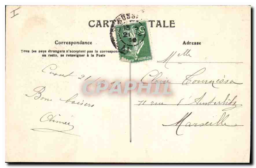 CPA Environs de Vichy et Cusset La Source des Fees  — Rückseite