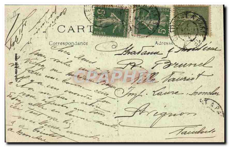 CPA Vichy Un Coin du Nouveau Parc  — Rückseite