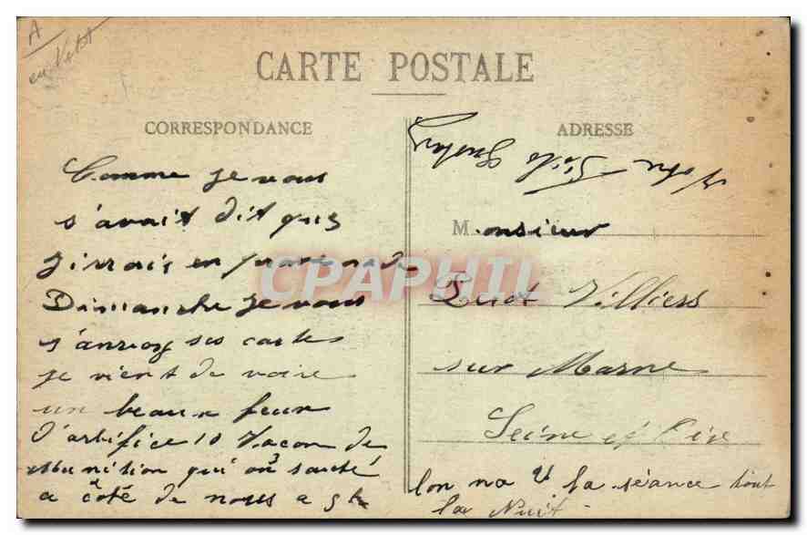 CPA Vichy Promenade a anes Ane Mule — Rückseite