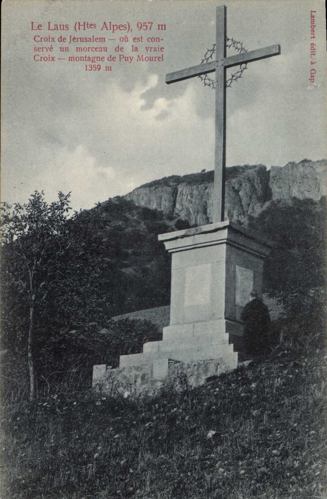 Le Laus (Htes Alpes), 957 m — Croix de Jérusalem — Lambert édit. à Gap