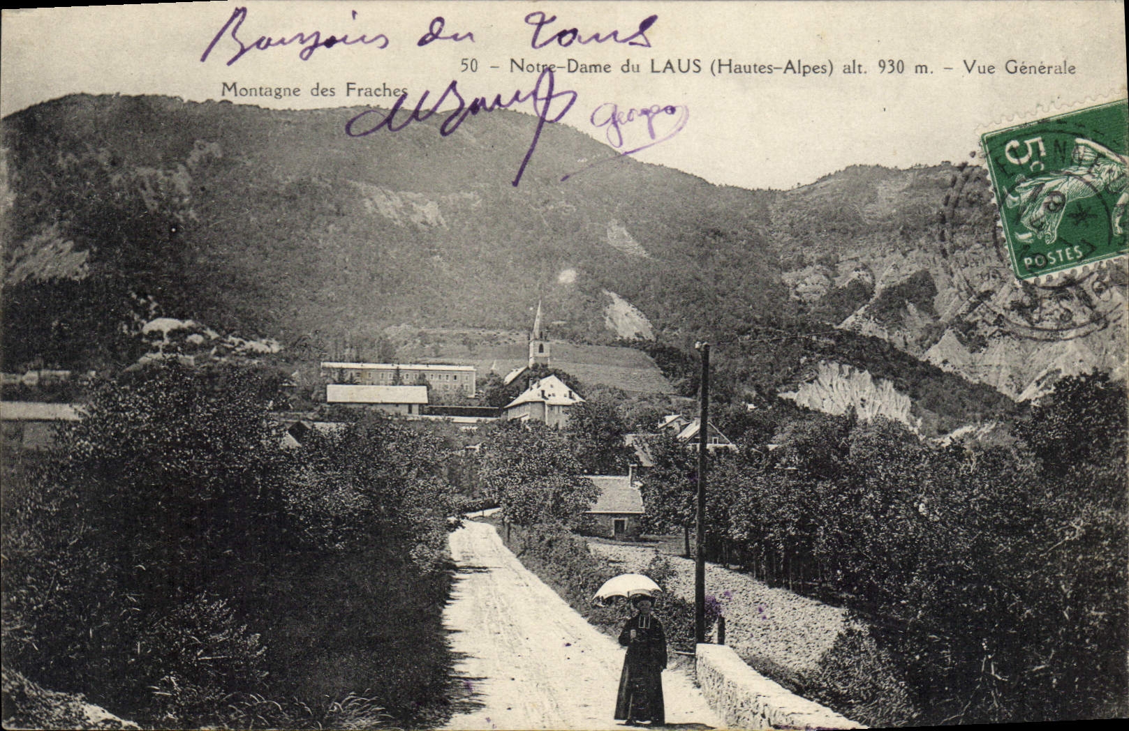 Notre-Dame du LAUS (Hautes-Alpes) — Allgemeiner Blick — Montagne des Fraches — Verlag Alphonse Gaspard, n°50