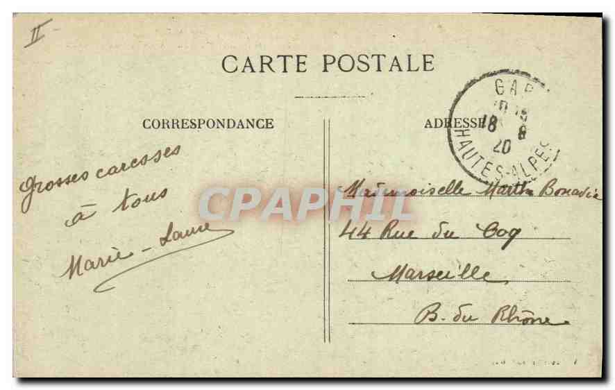 NOTRE-DAME-du-LAUS — Vue générale — Les Alpes — Verso