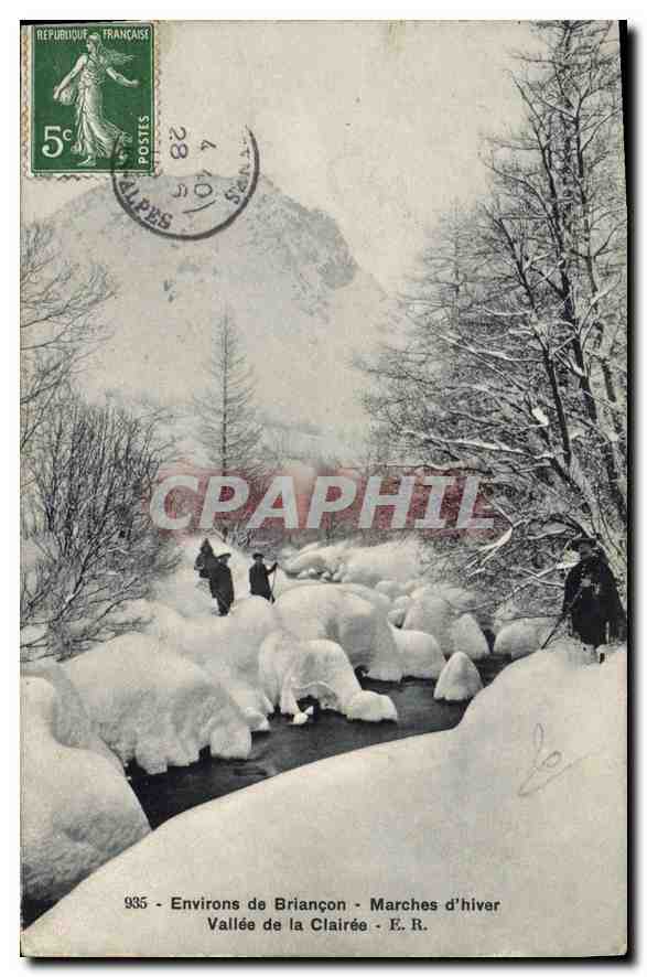 CPA Environs de Briancon Marches d'hiver Vallee de la Clairee 