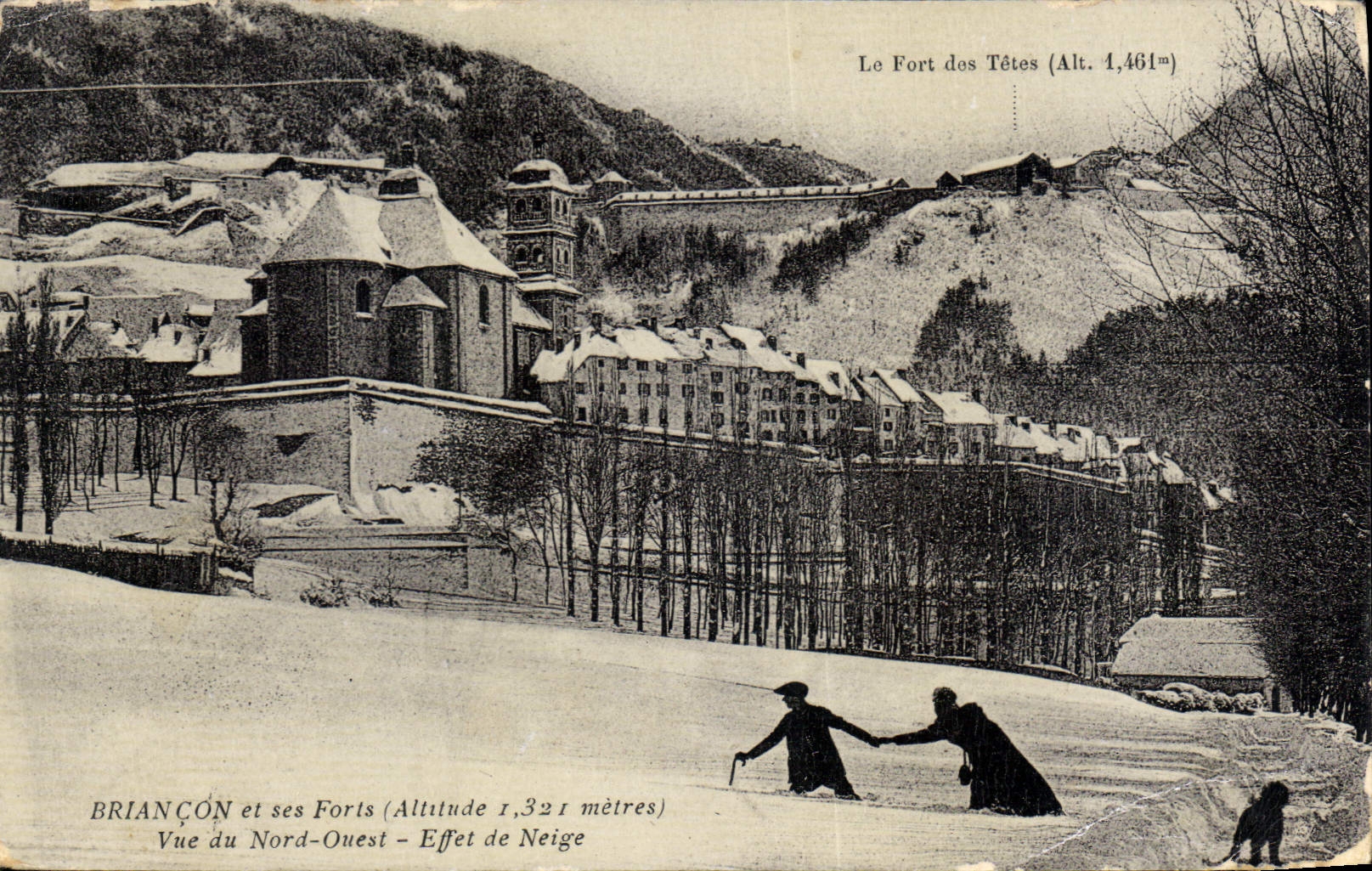 Briançon et ses Forts — Vue du Nord-Ouest — Effet de Neige — Moine, Éditeur, N° 296