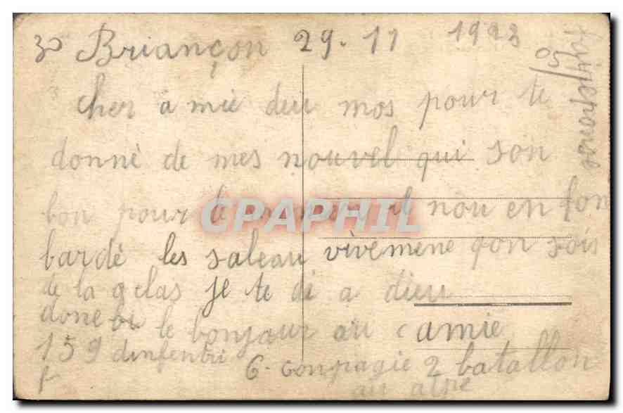 Briançon et ses Forts — vue prise du Fort des Têtes — E.R. — n° 852 — Reverso