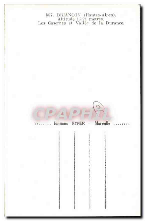 Briançon (Hautes-Alpes) — Les Casernes et Vallée de la Durance — Éditions Ryner, Marseille — Reverso