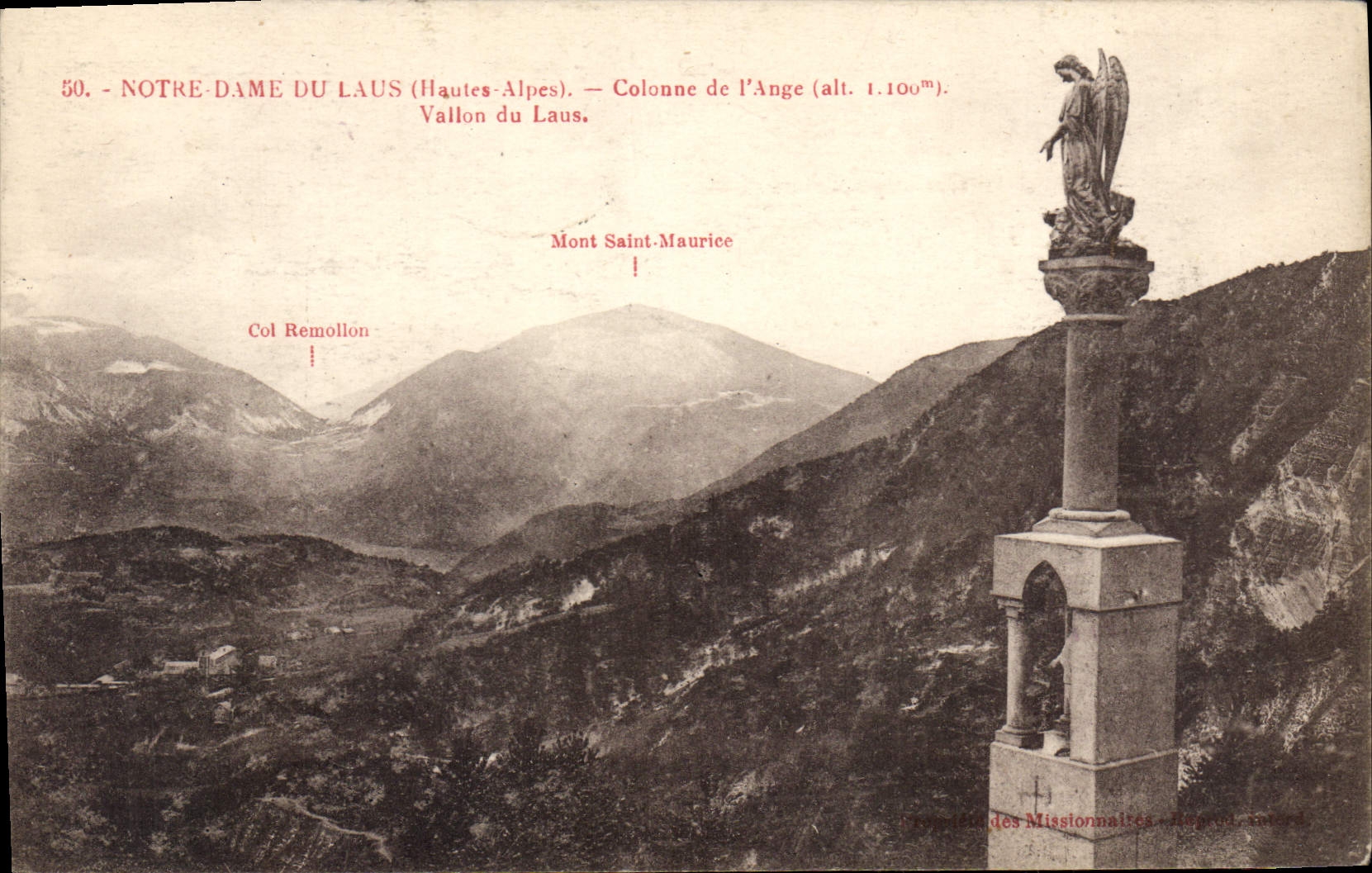 CPA Notre Dame du Laus Hautes Alpes Colonne de l'Ange Vallon du Laus 