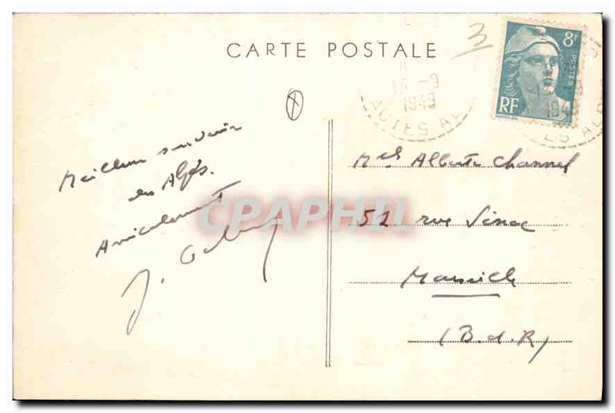 CPA Environs de Gap Htes Alpes Le Lac de Peytarel et l'Olan  — Rückseite