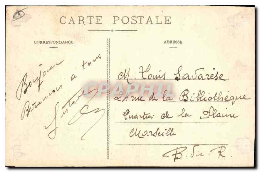 Chaîne de la Meije, près du Lautaret — V. Tournier, édit., Gap — n°15 — Verso