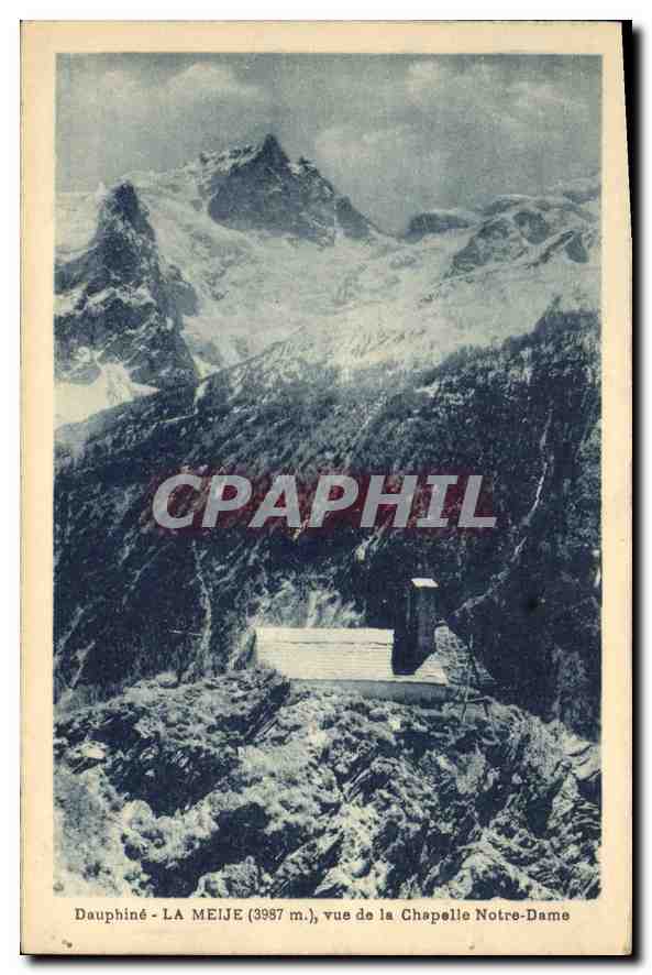 Dauphiné - LA MEIJE (3997 m.), vue de la Chapelle Notre-Dame — A. Mollaret, Grenoble