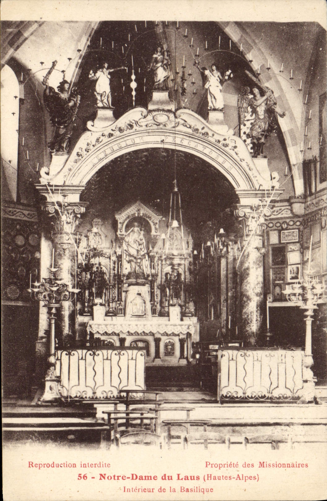 CPA Notre Dame du Laus Hautes Alpes Interieur de la Basilique 