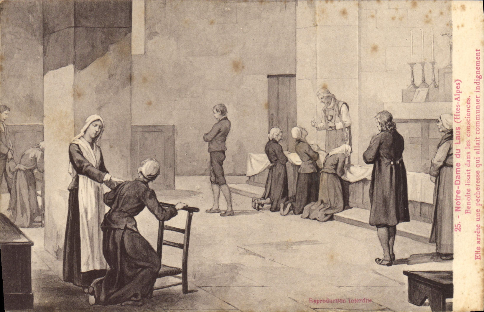 Notre-Dame du Laus (Htes-Alpes) — Scène de pénitence — Éditeur : Htes-Alpes, n°25