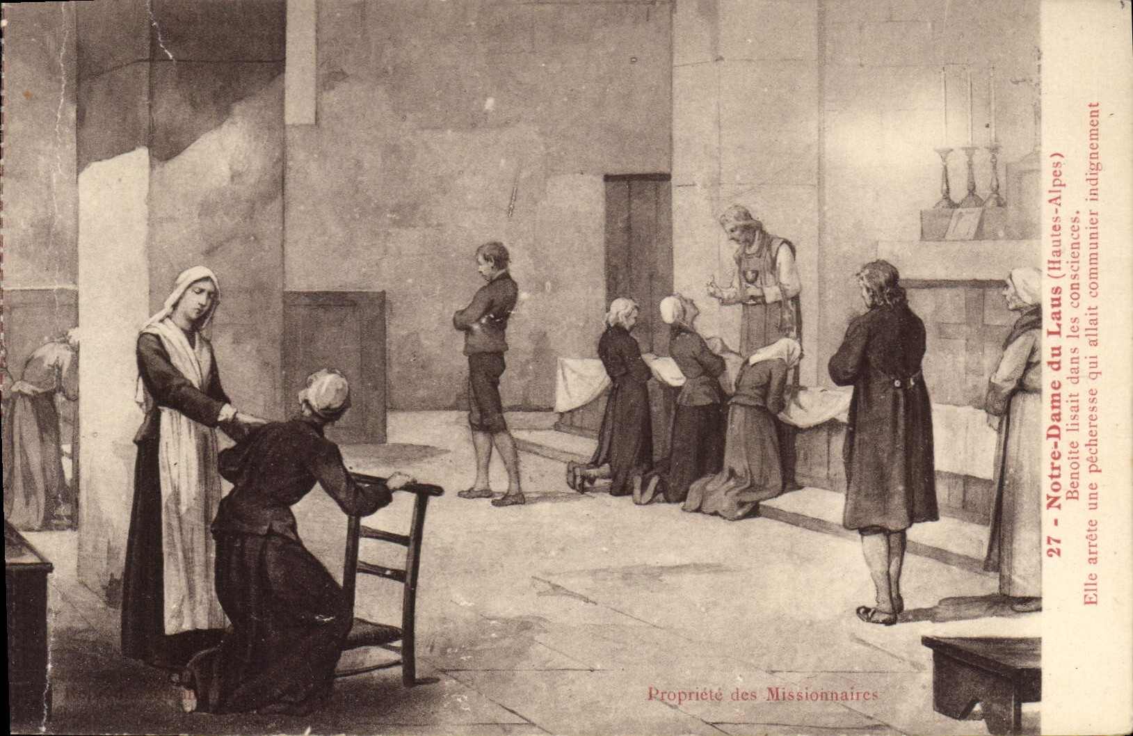 CPA Notre Dame du Laus Hautes Alpes Benoit lisait dans les consciences 