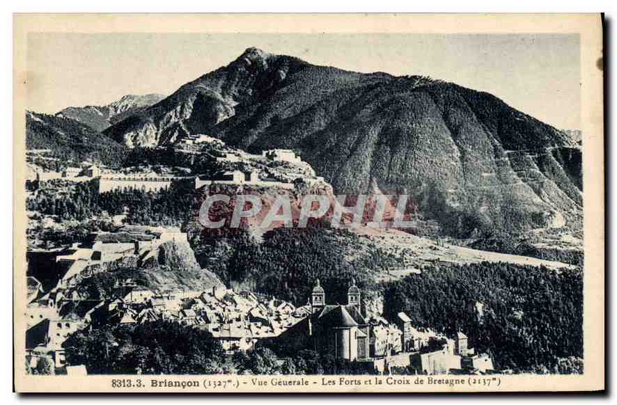CPA Briancon Vue Generale Les Forts et la Croix de Bretagne 