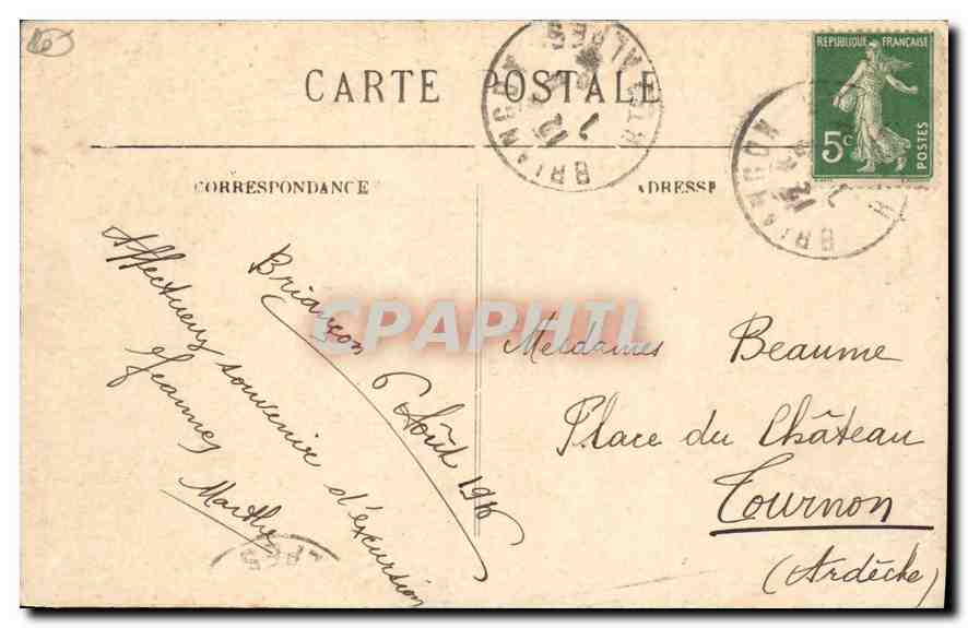 Briancón — Le Pont d'Asfeld — 60 m. au-dessus de la Durance — V. Faure, 268 — Rückseite