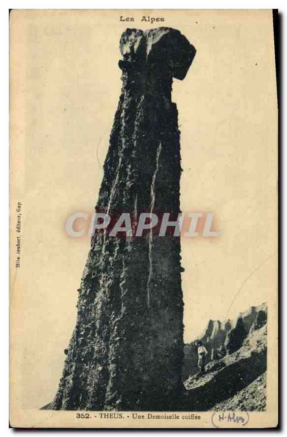 CPA Les Alpes Theus Une Demoiselle coiffee 