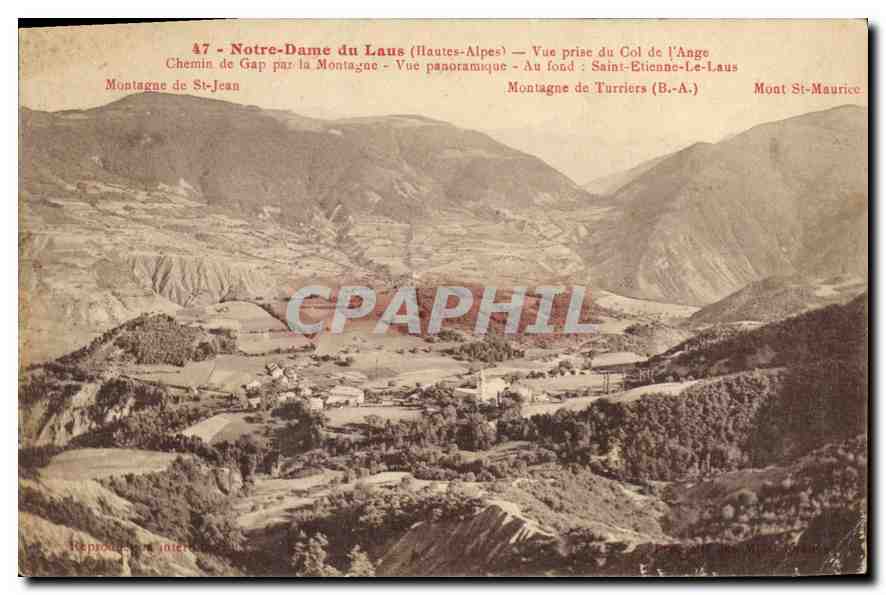 Notre-Dame du Laus (Hautes-Alpes) — Vue panoramique prise du Col de l'Ange — éditeur non identifié, n° 47