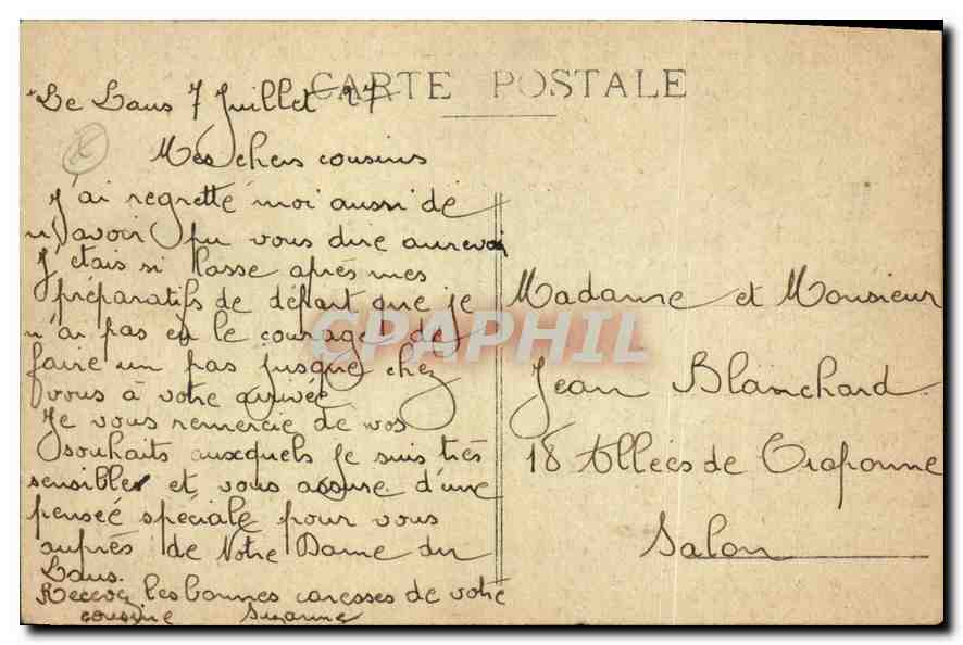 Notre-Dame du Laus (Hautes-Alpes) — Vue panoramique prise du Col de l'Ange — éditeur non identifié, n° 47 — Verso