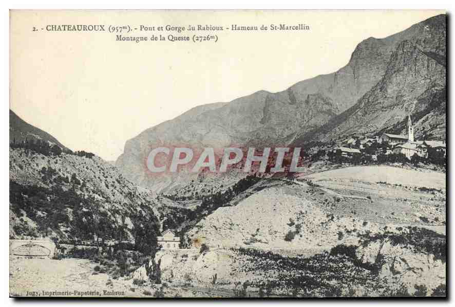 CPA Chateauroux Pont et Gorge du Rabious Hameau de St Marcellin Montagne de la Queste 