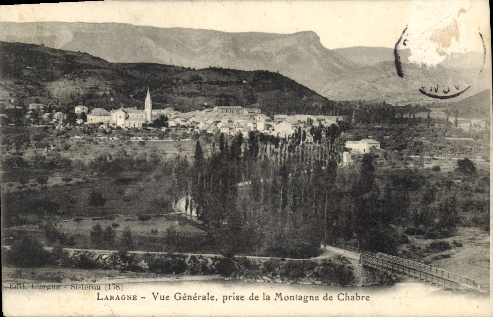 Laragne - Vue Générale, prise de la Montagne de Chabre — Édité Glargue - Sisteron (178)