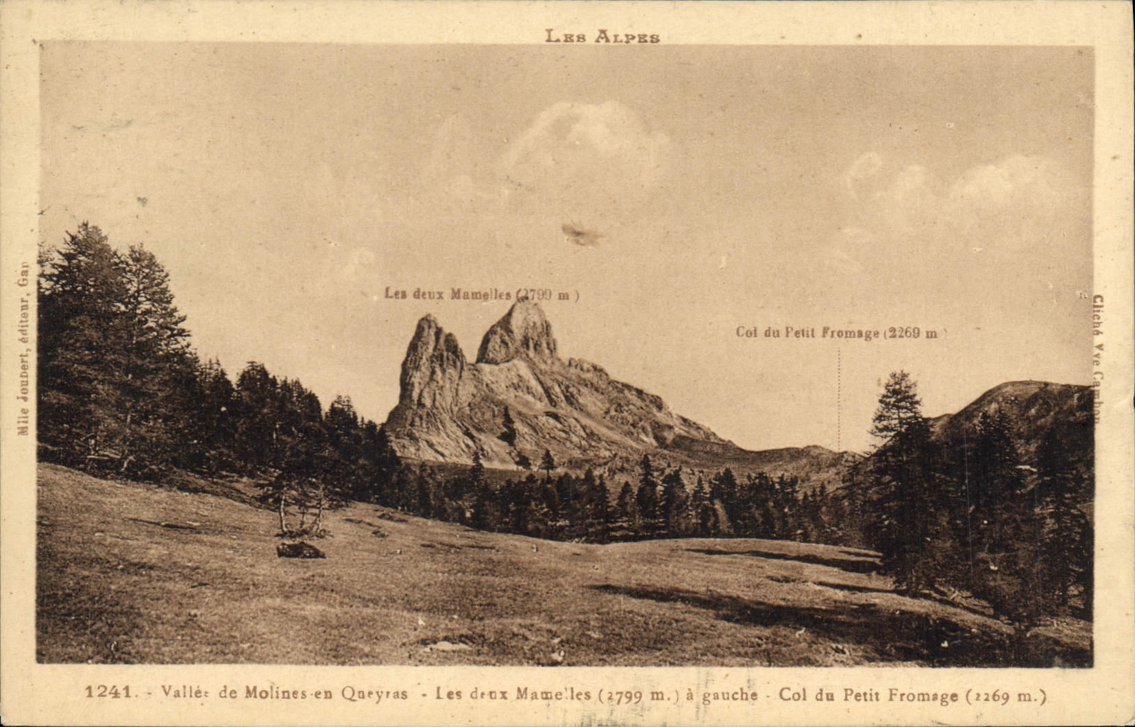 CPA Les Alpes Vallee de Molines en Queyres Les deux mamelles Col du petit fromage