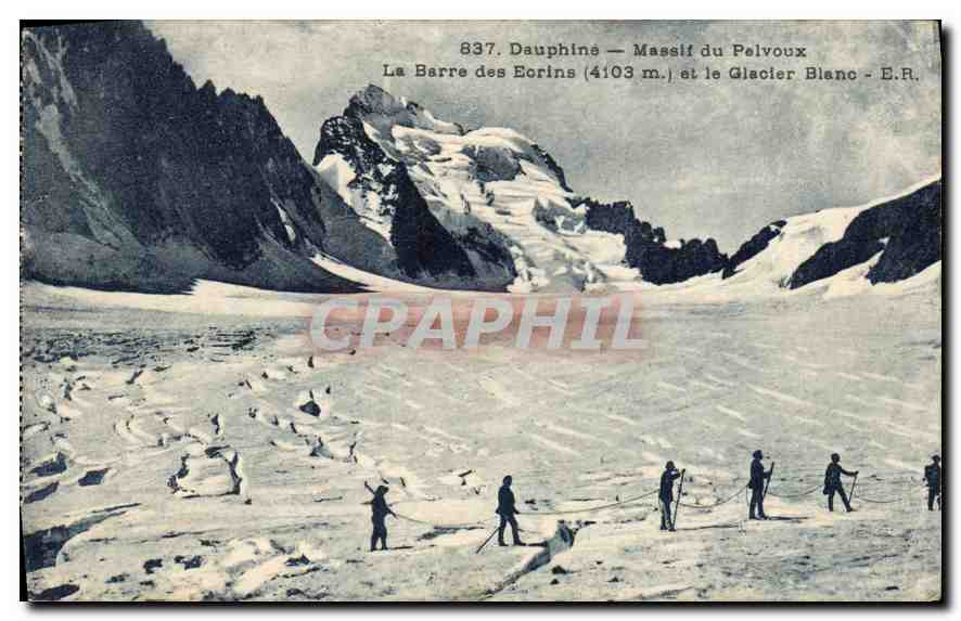 Dauphiné — Massif du Pelvoux — La Barre des Ecrins (4103 m.) et le Glacier Blanc - E.R.