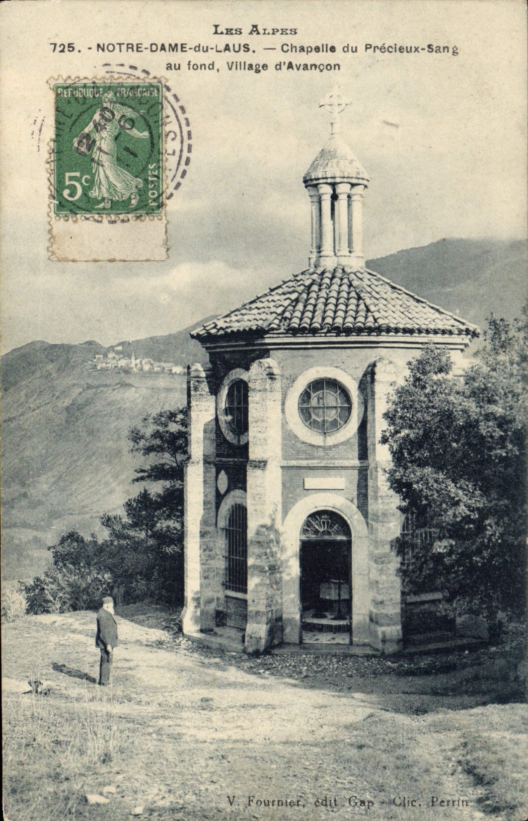 Notre-Dame-du-Laus — Chapelle du Précieux-Sang, Village d'Avançon — V. Fournier, édit Gap - Clic Perrin