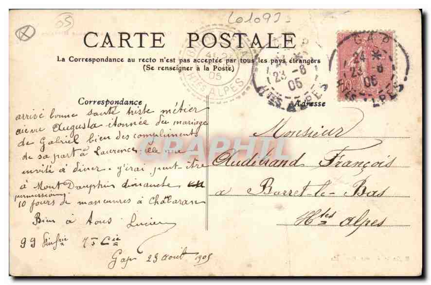 CPA Gap Place du Lycee Revue Militaire Militaria — Rückseite