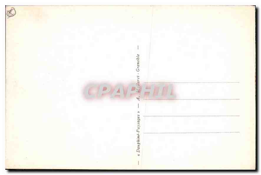 Dauphiné - Vallée des Etançons — MASSIF de la MEIJE — A.M. — Verso